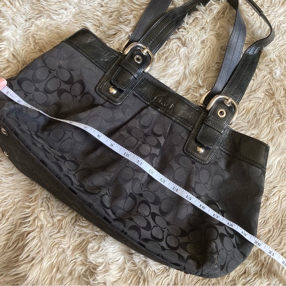 Coach vintage y2k black signature canvas large shoulder bag - Picture 11 of 13